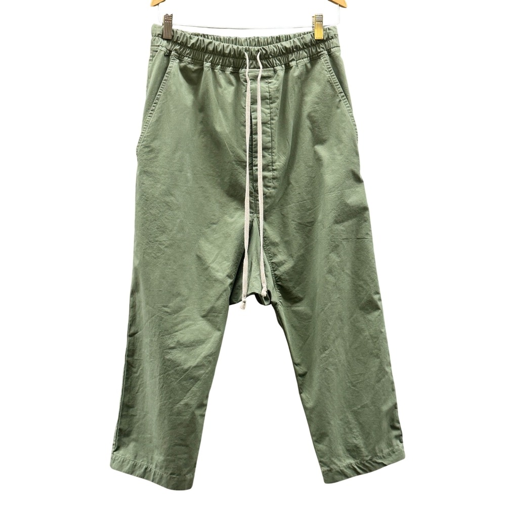 Size XS - Rick Owens EDFU SS23 Drawstring Long Pants Moss Green RU01C4381-P